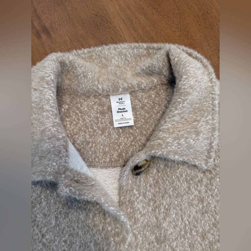 Members mark - Plush brown shacket - Picture 3 of 4